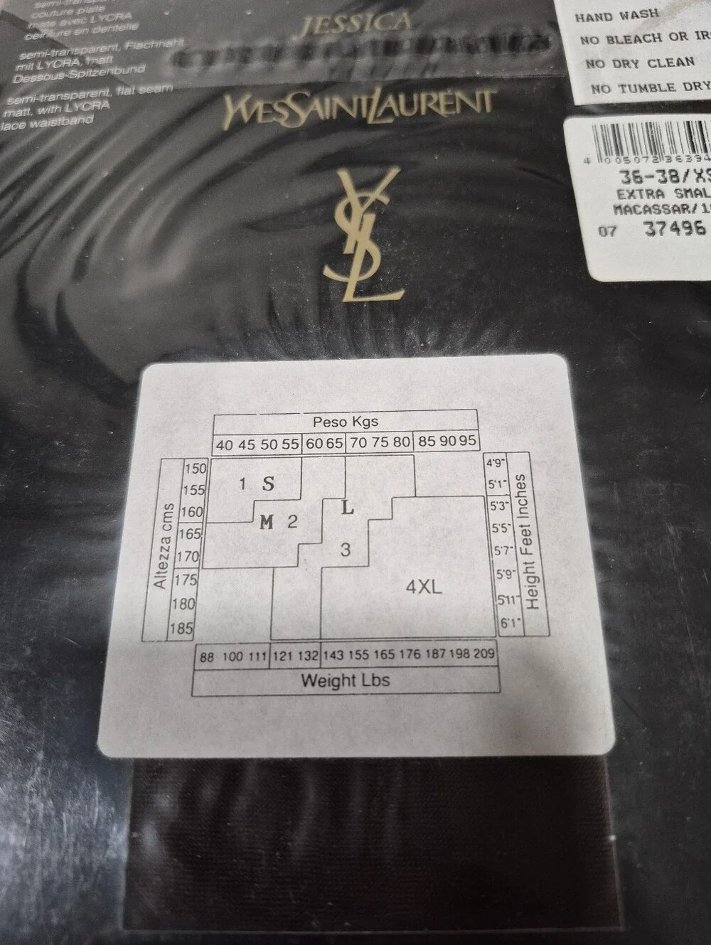 3 Pairs Of Vintage Yves Saint Laurent Jessica Tights